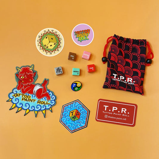 Japanese Tattoo Paint Roll - 6 Dice Set